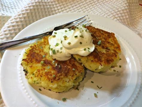 A Squared Using Up Leftovers Cheddar Mashed Potato Cakes