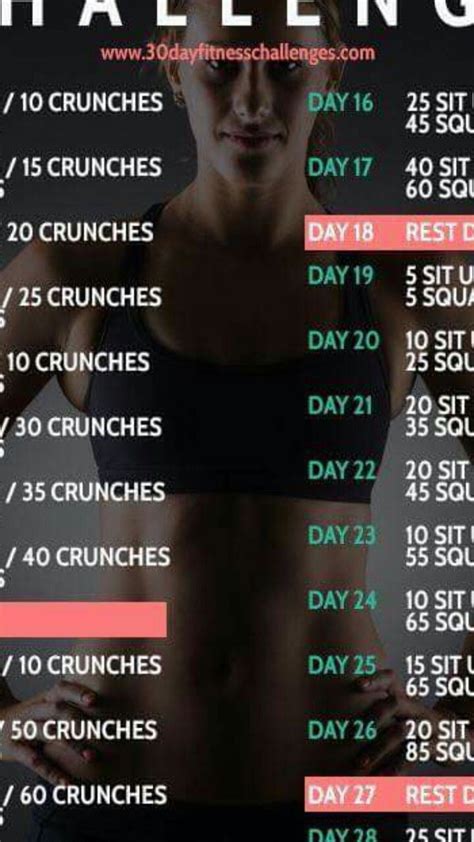 30 Day Ab Squat Challenge 30 Day Ab And Squat Challenge Squat And