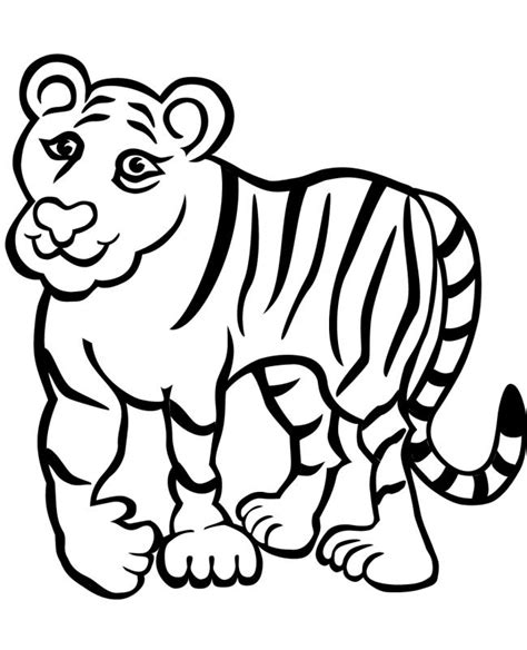 Resumen de dibujos para colorear de tigres para niños