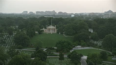 48k Stock Footage Aerial Video Of Arlington House And John F Kennedy