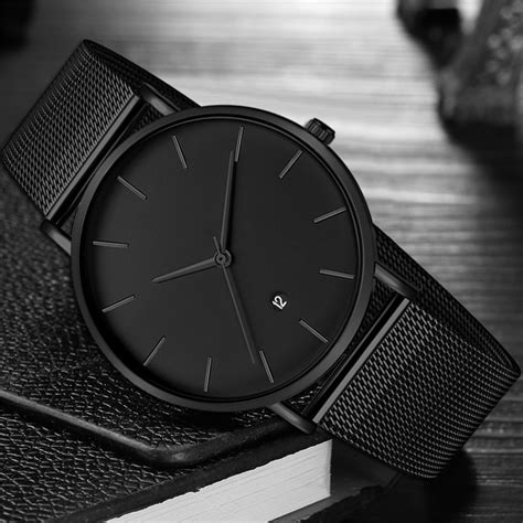 Black Wrist Watch Men Watches Male Business Style Wristwatches ...