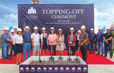 Victoria Sports Tower 2 Hold Colorful Topping Off Ceremony