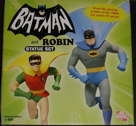 Batman And Robin 1966 Animated Opening Creditsequence Statue Set Dc