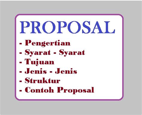 Jenis Jenis Proposal