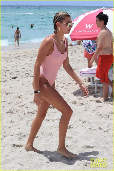 Full Sized Photo Of Hailey Baldwin Enjoys Miami Beach In Her Pink