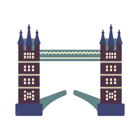 Premium Vector London Tower Bridge London Landmark Flat Style Vector