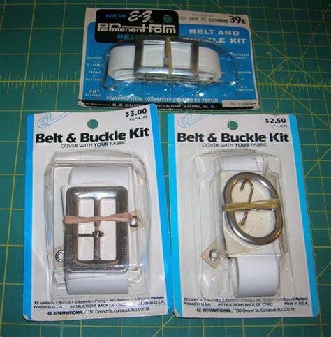 3 Belt And Buckle Kits Make Your Own Fabric Covered