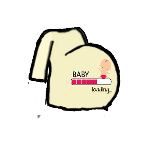 Gacha Shirt Baby Pregnant Sticker By Coolgachastickers