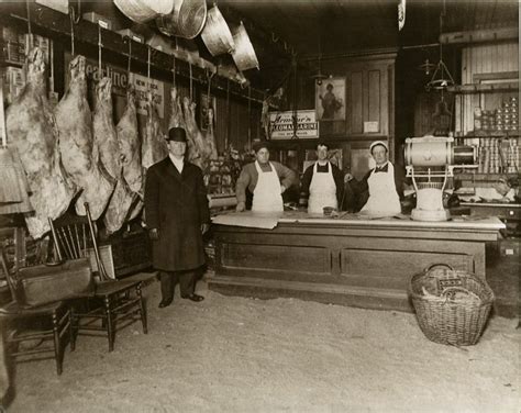 Butcher Shop C1900 Side Of Beef Carne Meat Markets Tintype Photos