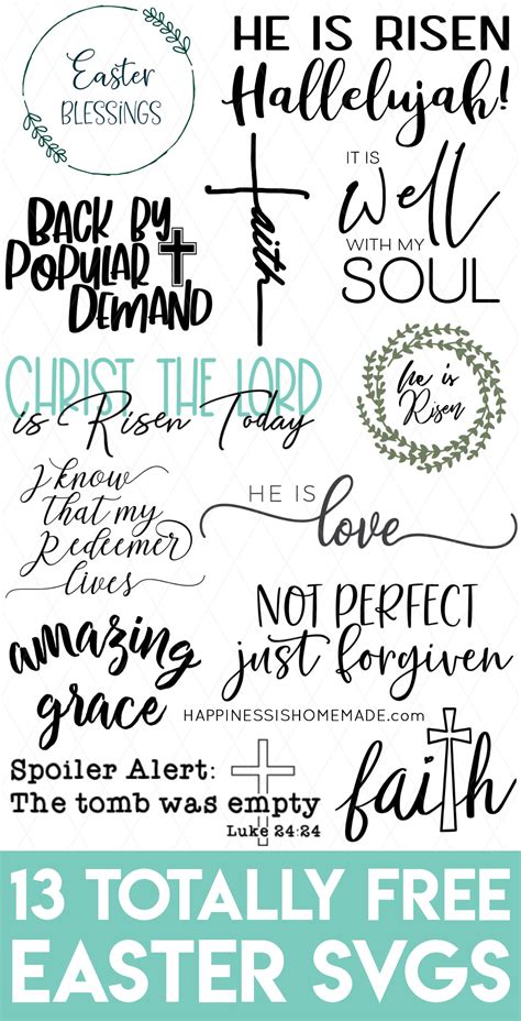 Free Religious Easter SVG Files for Cricut & Silhouette - Happiness is