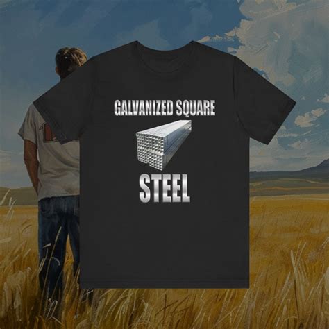 Galvanized Square Steel Funny Tiktok T Shirt Ironic Gen Z Instagram Tiktok Meme Tee Room