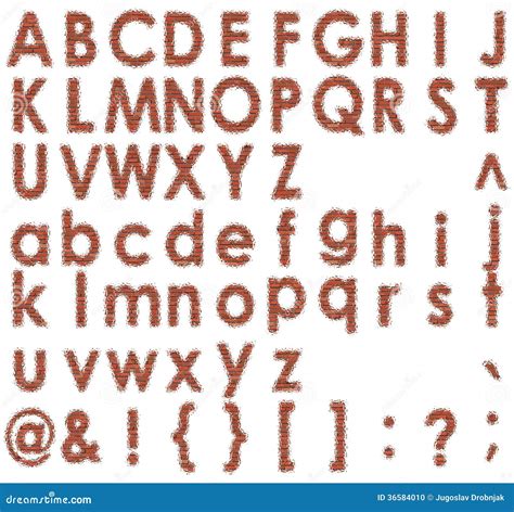 Brick Font Stock Vector Illustration Of Clipart Structure 36584010