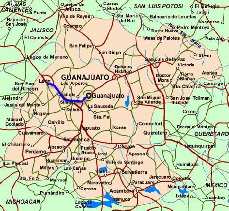 Guanajuato Mexico Map