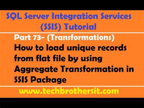 SSIS Tutorial Part 73 How To Load Unique Records From Flat File By