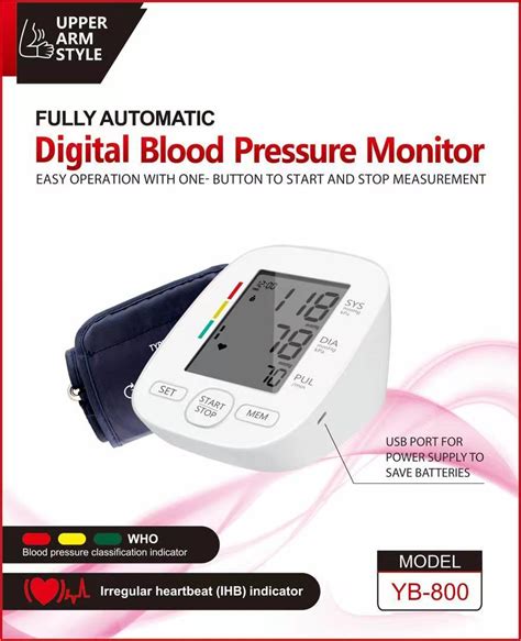 Upper Arm Wrist Digital Blood Pressure Monitoring Meter Device Machine