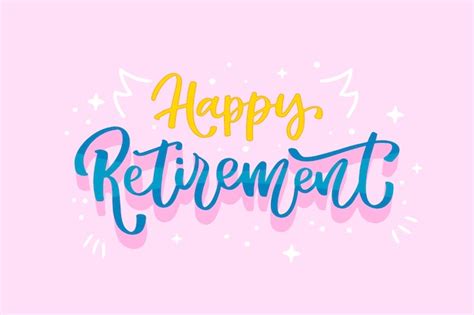 Free Vector Hand Drawn Happy Retirement Lettering