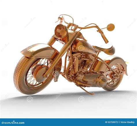 Golden Motorcycle Stock Illustration Illustration Of Motorbike 52759072