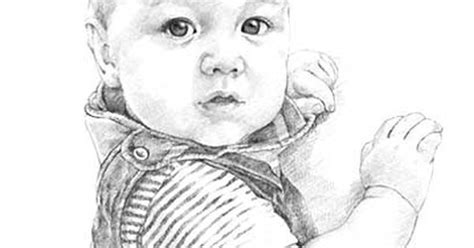 Baby Pencil Portrait Drawing By Margaret Scanlan Baby Card