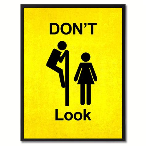 Dont Look Funny Sign Yellow Print On Canvas Picture Frames Home Décor