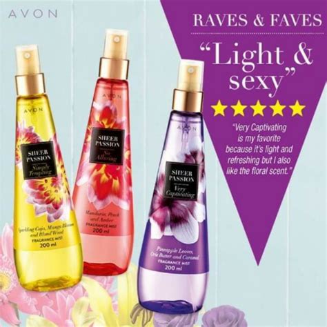 Avon Sheer Passion Fragrance Mists 200ml Shopee Philippines