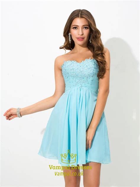 Ci siamo tenuti sotto i 30 euro in modo da. A-Line Short Strapless Ruched Empire Waist Chiffon ...