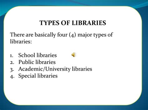 Ppt Types Of Libraries There Are Basically Four 4 Major Types Of