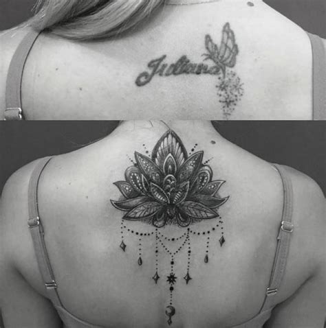 150 Female Cover Up Tattoos For Women 2022 Before After Pictures Back Of Neck Tattoo Cover