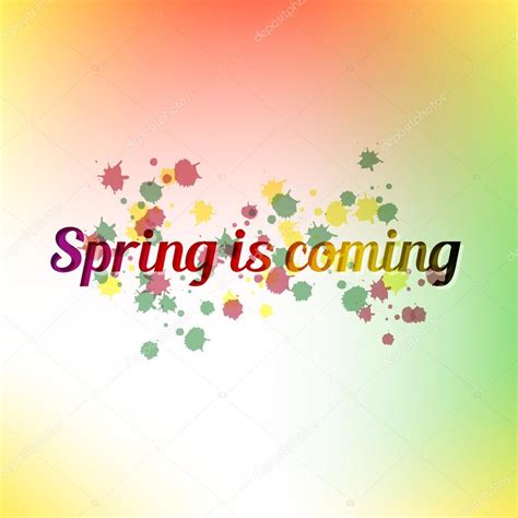 Spring Is Coming Poster And Background Vector — Stock Vector