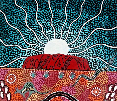 Australia Uluru Aboriginal Art First Painting Aborigi