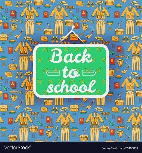 Back To School Name Plate Background Royalty Free Vector