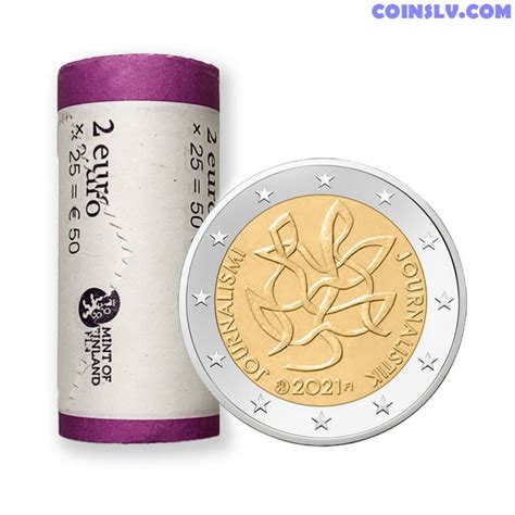 Finland 2 Euro Roll 2021 Journalism X25 Coins