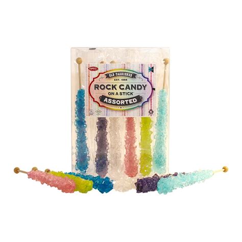 Rock Candy Swizzle Sticks Rock Candy Sticks 6 Sticks Assorted