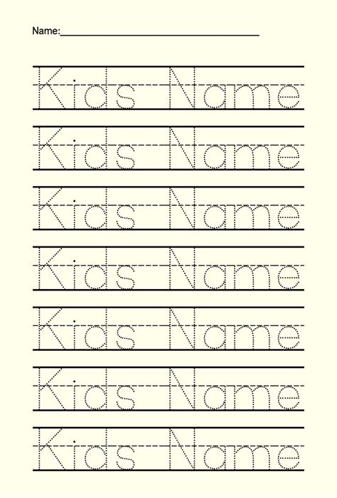 Make Printable Name Tracing Worksheets - Name Tracing Generator Free