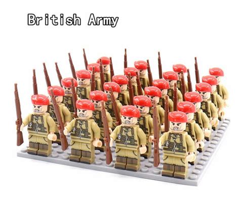 Lego British Army Soldiers Ww2 Red Berets Etsy