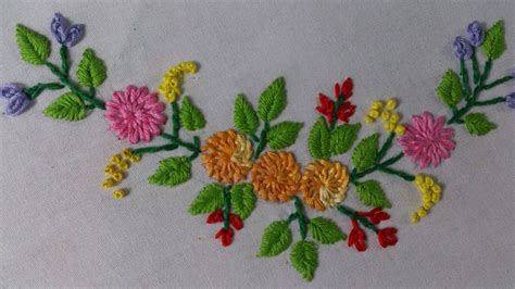 Be confident in every stitch with oml embroidery. Hand Embroidery stitches Tutorial. Tiny design for frocks ...