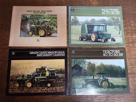 4 1980s Joh Deere Tractor Etc Sales Bookletsbrochures Aumann Auctions Inc