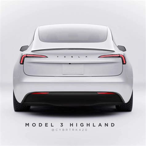 This Is How The Rear Fascia Of The Tesla Model 3 Project Highland Could
