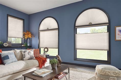 Curtains whether hung on an arched rod or a straight rod, curtains make a natural window covering for arch windows. Custom blinds for arched windows #BudgetBlinds #homedecor ...