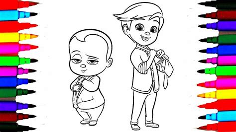 Boss ba costume coloring page free the boss ba. Colours For Kids Boss Baby Coloring Pages l Dreamworks ...