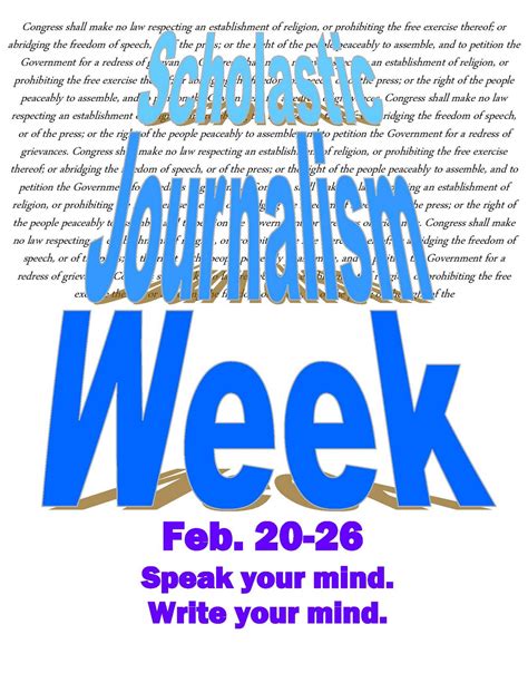 Scholastic Journalism Week Projects Sjw Poster