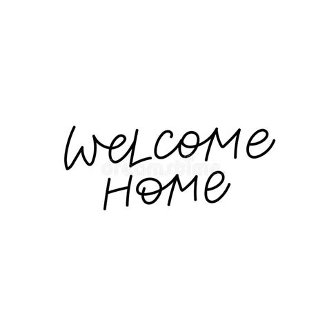 Calligraphy Welcome Home Lettering Stock Illustrations 1559