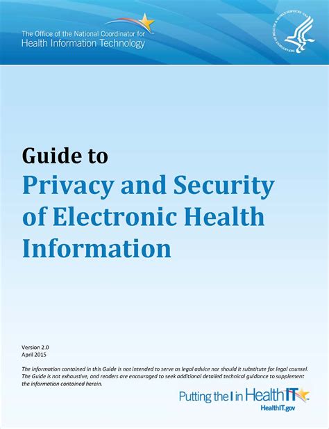 Guide To Privacy And Security Of Electronic Health Information