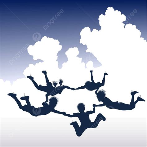 Skydiving Children Jump People Skydiving Vector Jump People