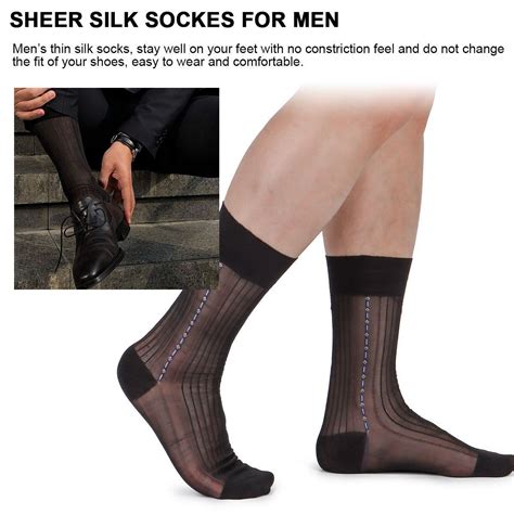 1 3 5 pairs mens ultra thin dress socks silk sheer business sock soft nylon work ebay