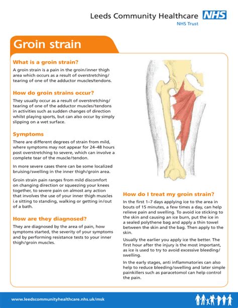 Groin Strain Leeds Community Healthcare Nhs Trust