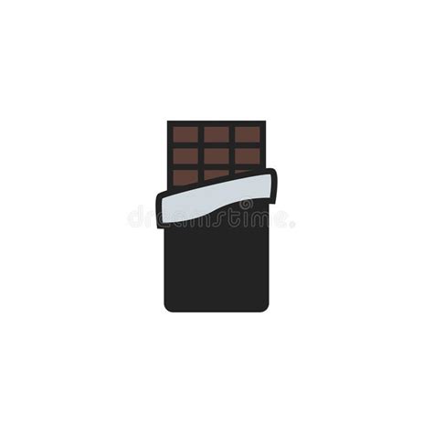 Vector Smbolo O Logotipo Plano Del Icono De La Barra De Chocolate