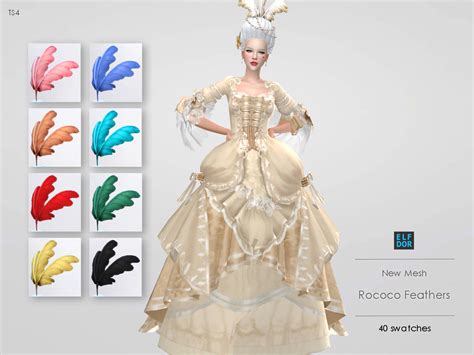 Rococo Feathers At Elfdor Sims Sims 4 Updates