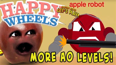 Midget Apple Plays Happy Wheels More Annoying Orange Levels Youtube