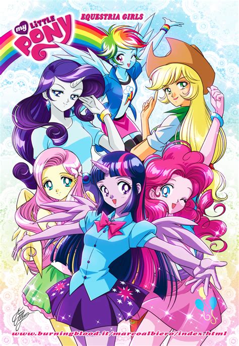 6girls D Anime Coloring Applejack Artist Name Blonde Hair Blouse Blue
