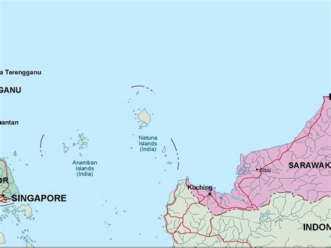 Malaysia Political Map Eps Illustrator Map Vector World Maps
